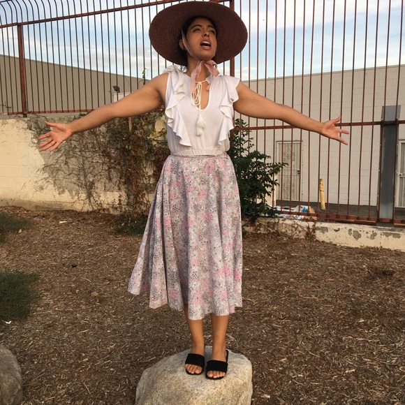 VINTAGE 50s HANDMADE SKIRT WITH POCKET - Picture 4 of 15